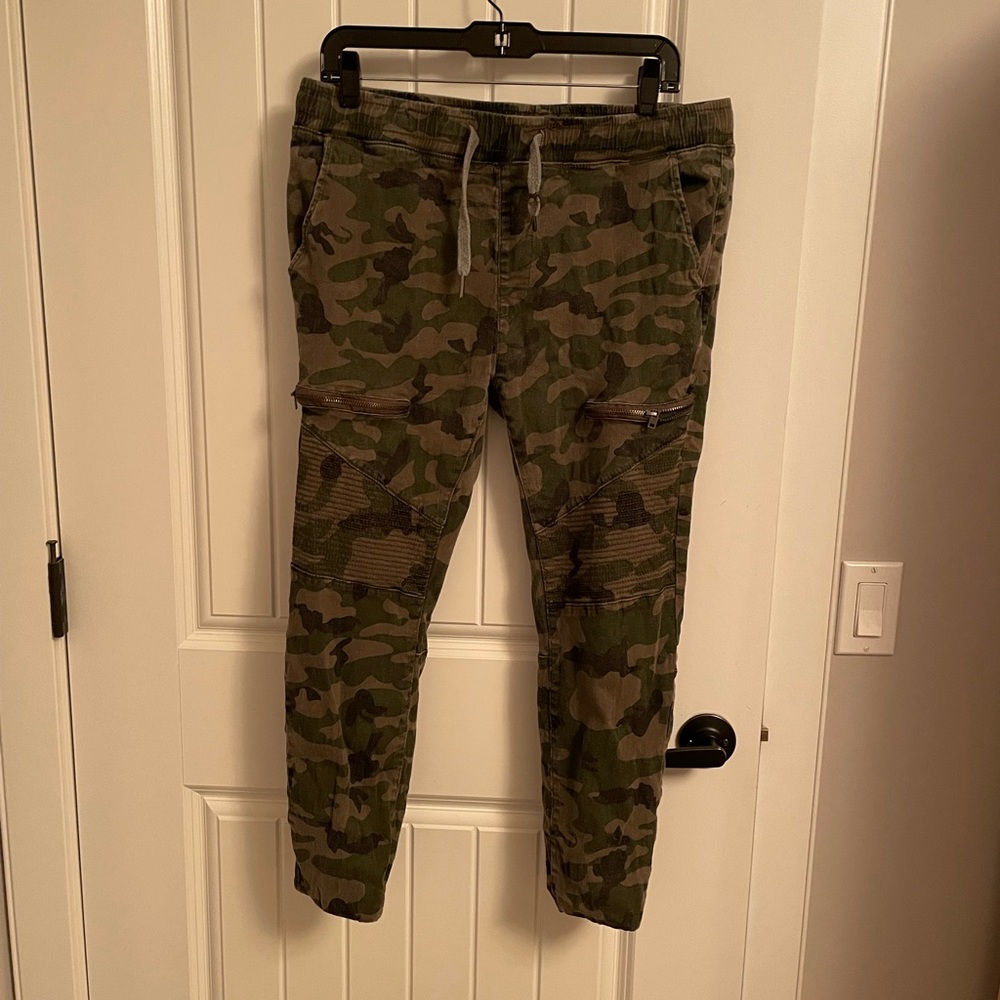 Cameo print pull on pants